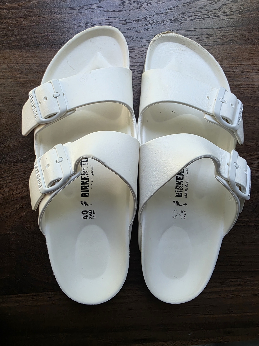 Birkenstock White Two-Strap EVA Sandals